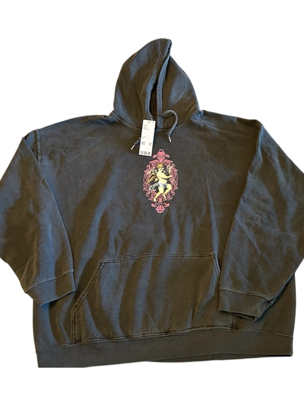 Urban Outfitters Graphic Pullover Hoodie with Cherub Desigb